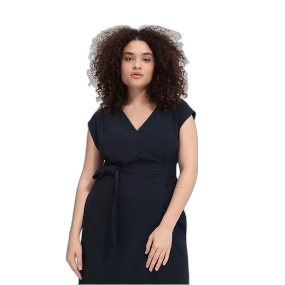 Everlane Dresses & Skirts - Everlane Dark Navy Japanese GoWeave Wrap Dress Size 2